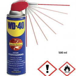 WD40 500 ml 3 en 5 :antirouille, lubrifiant, spray de contact, nettoyant et protection anticorrosion