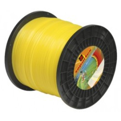 Fil nylon  diam.: 3mm, section: ronde, couleur: jaune, bobine 290m
