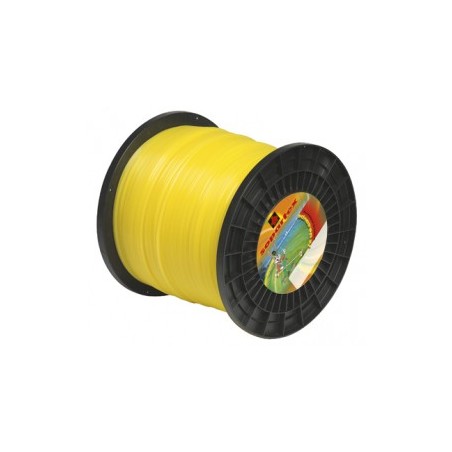 Fil nylon  diam.: 3mm, section: artes, couleur: jaune, bobine 335m