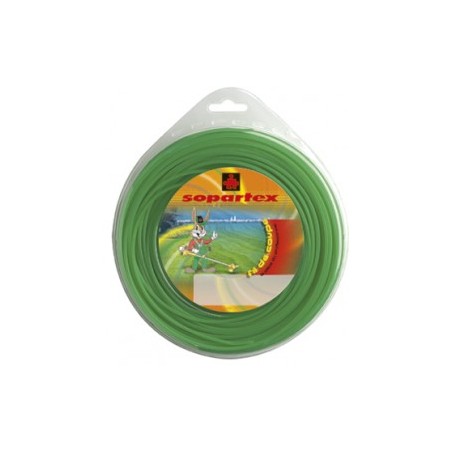 Fil nylon  diam.: 2,4mm, section: ronde, couleur: vert, mini spool 15m