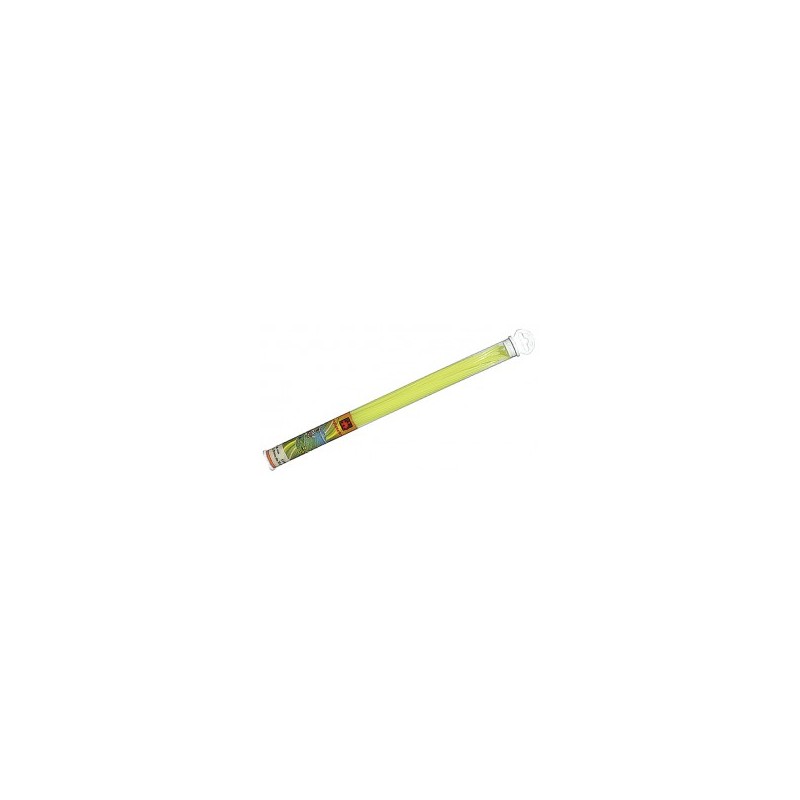 Fil nylon  diam.: 4mm, section: carre, couleur: jaune fluo, tube de 25 brins de 35cm