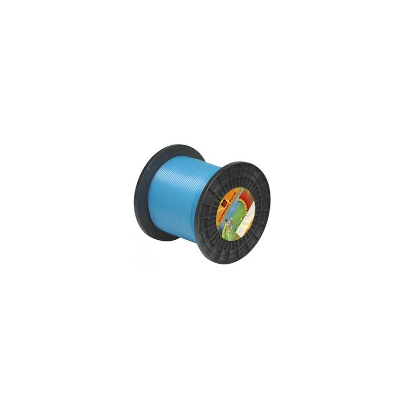 Fil nylon  diam.: 4mm, section: ronde, couleur: bleu azur, bobine 100m