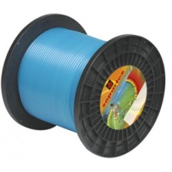 Fil nylon  diam.: 4mm, section: artes, couleur: bleu azur, bobine 100m