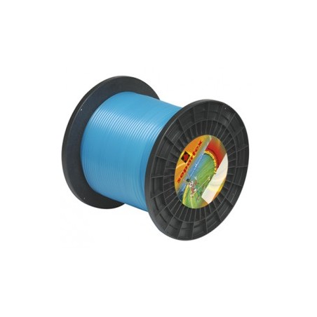 Fil nylon  diam.: 4mm, section: artes, couleur: bleu azur, bobine 100m