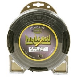 Fil nylon  diam.: 4mm, section: crante, couleur: noir, spool 21m