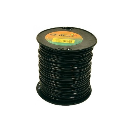 Fil nylon  diam.: 4mm, section: rond, couleur: noir, bobine 100m
