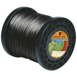 Fil nylon  diam.: 4mm, section: crante, couleur: noir, bobine 74m