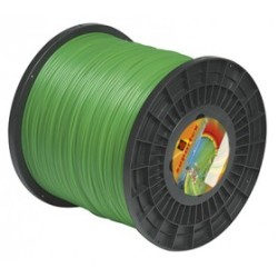 Fil nylon  diam.: 2,4mm, section: ronde, couleur: vert, bobine 350m