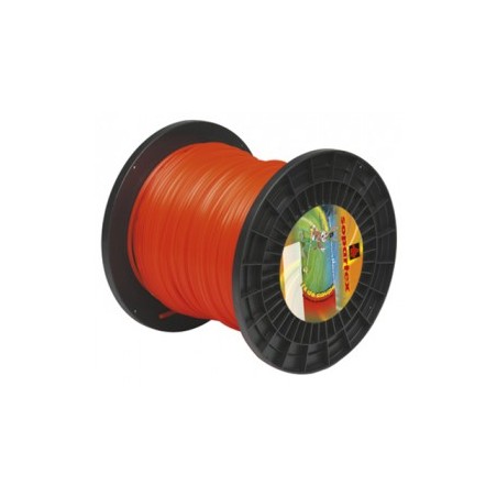 Fil nylon  diam.: 3,5mm, section: ronde, couleur: rouge fluo, bobine 110m
