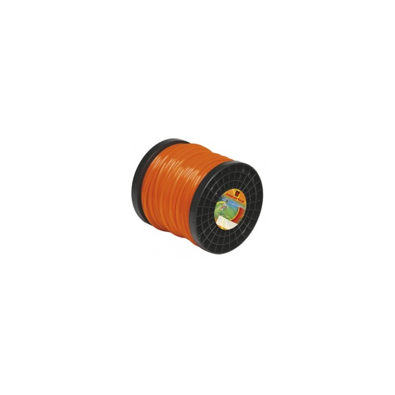 Fil nylon  diam.: 4,4mm, section: artes, couleur: orange fluo, bobine 83m