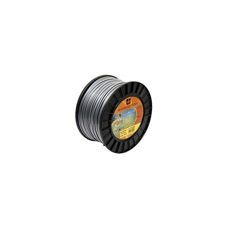 Fil nylon  diam.: 3mm, section: hlicodale, couleur: argent, bobine 168m
